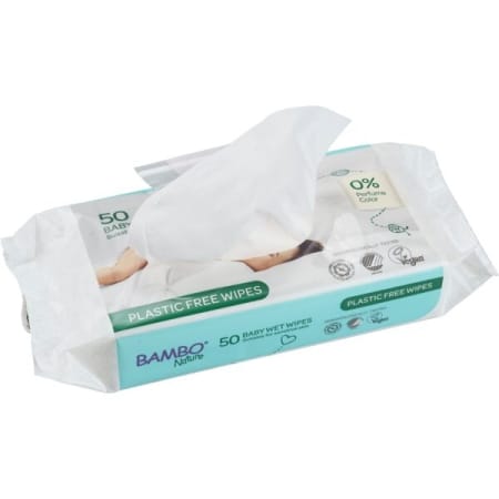 Μωρομάντηλα Bambo Nature Plastic Free, 50τεμ.