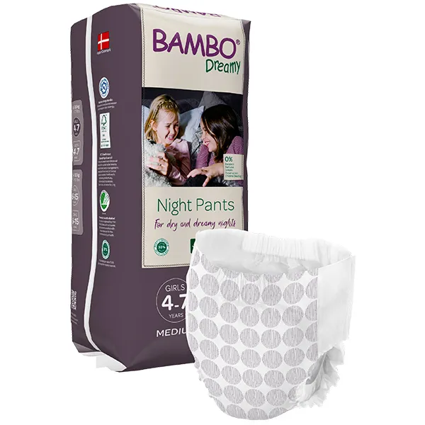 Πάνα Βρακάκι Νυκτός Bambo Dreamy, Girls 15-35kg Συσκ. 60τεμ.